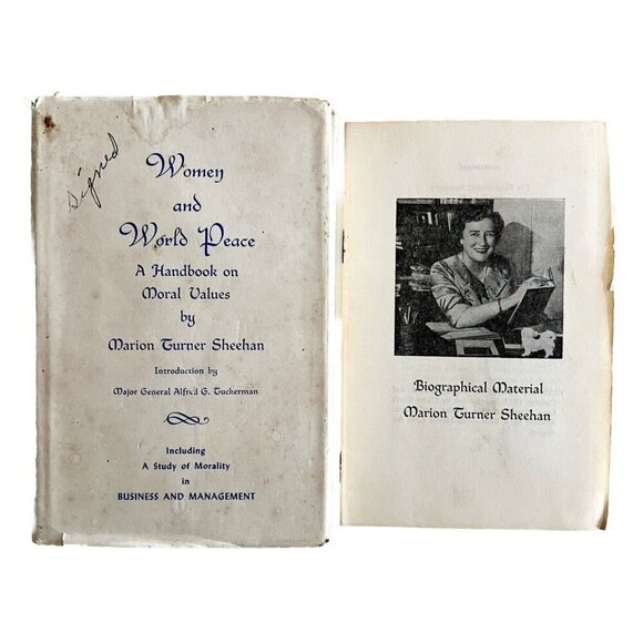 Women & World Peace Signed By Author 1st Edition 1962 Marion Turner Sheehan WHBS - Picture 4 of 9